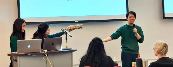 Frugi team presenting venture pitch